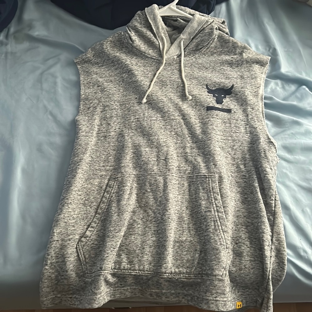 Under armor and Dwayne the rock Johnson collab sleeveless hoodie